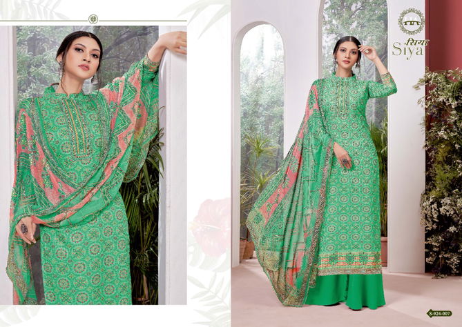 Harshit Siya New Exclusive Wear Heavy Cotton Embroidery Dress Material Collection